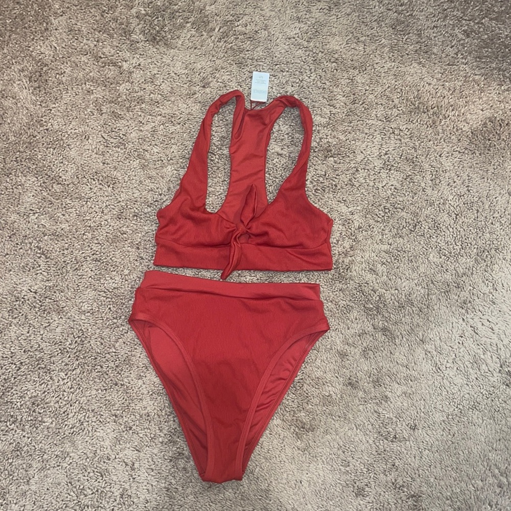 L Space High Waisted Bitsy Cut bikini bottom with top